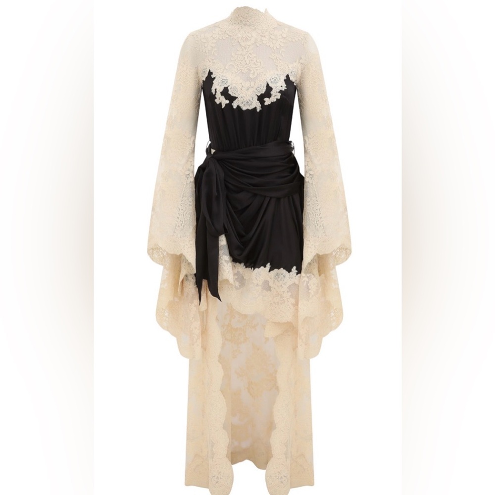 Hypnotic Satin Drape Dress Black size 0 Zimmermann